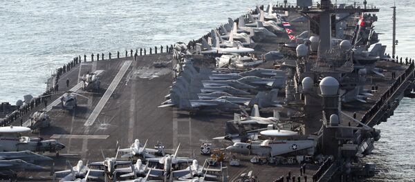 U.S. aircraft carrier USS Carl Vinson U.S. aircraft carrier USS Carl Vinson - 俄罗斯卫星通讯社