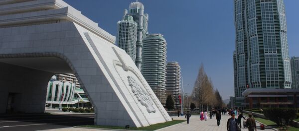 Открытие квартала Рёмён в Пхеньяне Открытие квартала Рёмён в Пхеньяне - 俄罗斯卫星通讯社