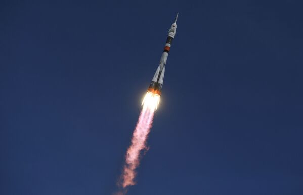 搭載“聯盟MS-04”人造衛星的“聯盟-FG”運載火箭從拜科努爾發射場升空 - 俄羅斯衛星通訊社