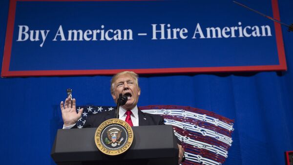 US President Donald Trump - Buy american - hire american - 俄罗斯卫星通讯社
