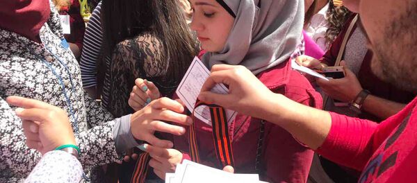 在叙利亚首次举办“圣乔治丝带”活动 - 俄罗斯卫星通讯社