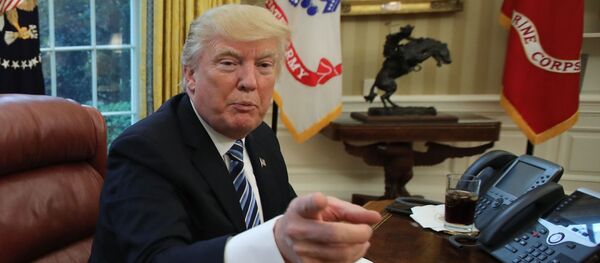U.S. President Donald Trump speaks during an interview with Reuters in the Oval Office U.S. President Donald Trump speaks during an interview with Reuters in the Oval Office - 俄羅斯衛星通訊社