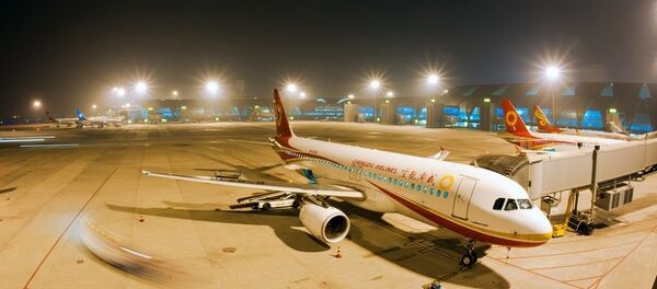 一名男子在成都机场的飞机上等候起飞的几个小时后想开舱门下飞机时被捕 - 俄罗斯卫星通讯社