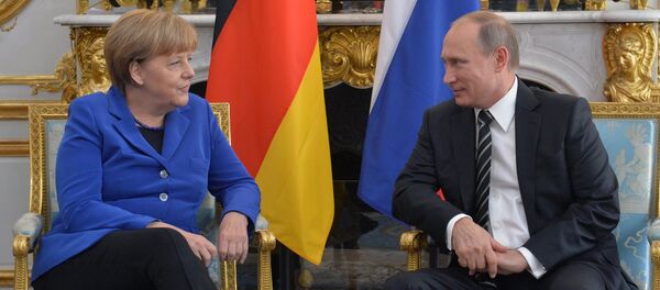 普京与默克尔 普京与默克尔 - 俄罗斯卫星通讯社