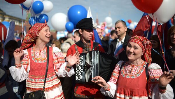 莫斯科約150萬人參加五一慶祝活動 - 俄羅斯衛星通訊社