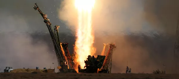 Пуск ракеты-носителя Союз-ФГ с транспортным пилотируемым кораблем Союз МС-04 с космодрома Байконур Пуск ракеты-носителя Союз-ФГ с транспортным пилотируемым кораблем Союз МС-04 с космодрома Байконур - 俄羅斯衛星通訊社