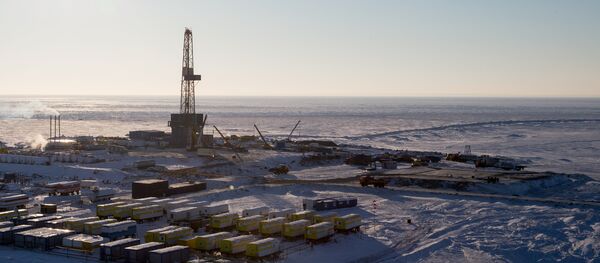 Место бурения нефтяной компанией Роснефть скважины Центрально-Ольгинская-1 на Хатангском лицензионном участке - 俄羅斯衛星通訊社