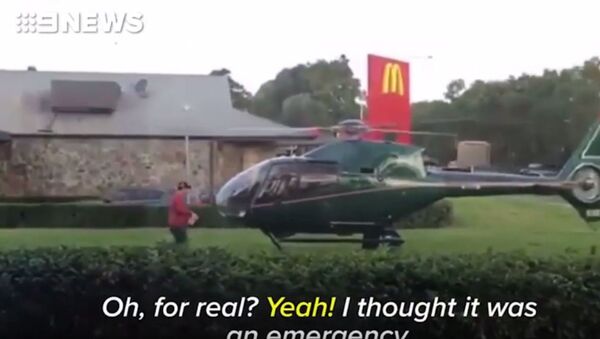 Man Lands Helicopter At A Sydney McDonald's To Collect Order - 俄罗斯卫星通讯社