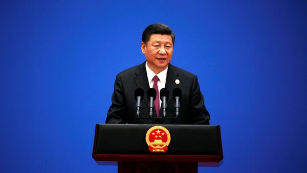 Chinese President Xi Jinping attends a news conference at the end of the Belt and Road Forum in Beijing - 俄羅斯衛星通訊社