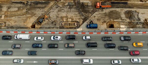 Реконструкция Садового кольца возле агентства МИА Россия Сегодня - 俄罗斯卫星通讯社