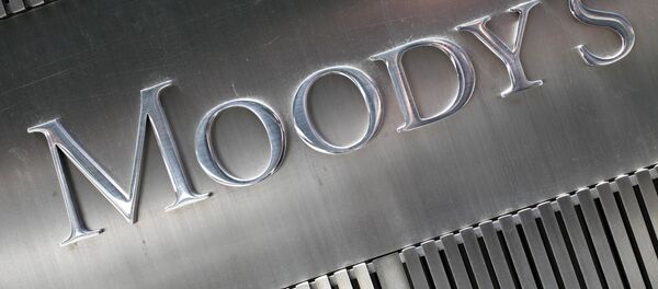 A sign for Moody's Corp. in New York A sign for Moody's Corp. in New York - 俄罗斯卫星通讯社