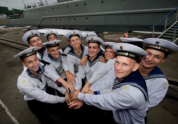 北方舰队和太平洋舰队的水兵。 - 俄罗斯卫星通讯社