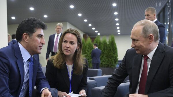 俄总统普京同伊拉克库尔德自治区总理内奇尔万·巴尔扎尼会谈 - 俄罗斯卫星通讯社