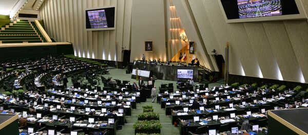 В зале заседаний парламента Ирана (Исламского консультативного совета - Меджлиса) в Тегеране. - 俄罗斯卫星通讯社