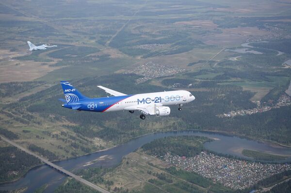 MC-21客机是1980年中期以来这一级别飞机中的全新机型。 - 俄罗斯卫星通讯社