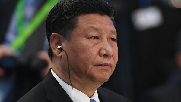 Председатель КНР Си Цзиньпин на заседании совета глав государств - членов ШОС в расширенном составе - 俄羅斯衛星通訊社