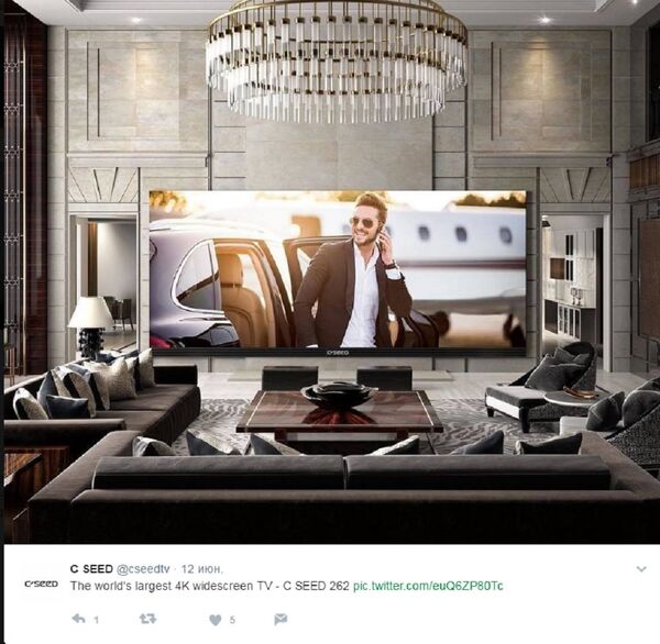 美国制造了价值53.9万美元的世界最大电视机 - 俄罗斯卫星通讯社