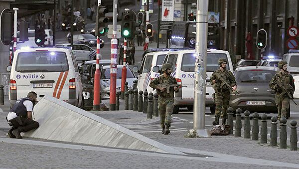 Ситуация на Центральном вокзале Брюсселя после взрыва, 20 июня 2017. - 俄罗斯卫星通讯社