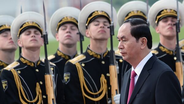 越南社会主义共和国主席陈大光抵达俄罗斯首都莫斯科进行正式访问 - 俄罗斯卫星通讯社