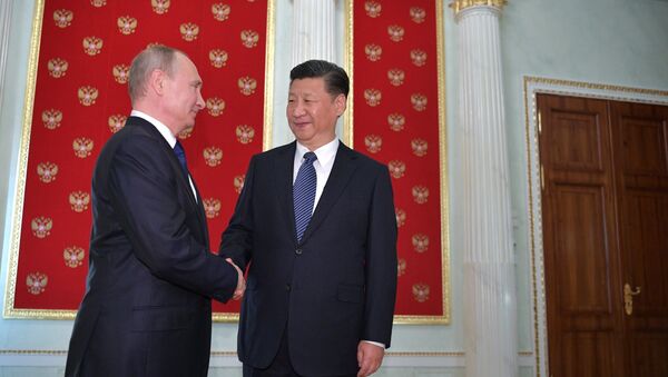 俄罗斯总统普京与中国主席习近平 - 俄罗斯卫星通讯社