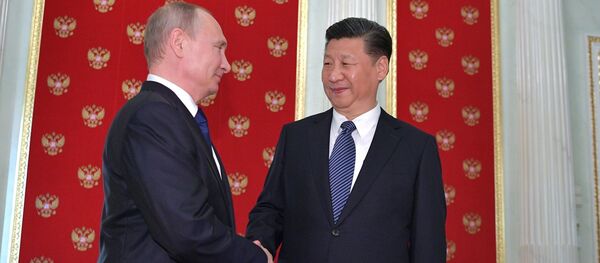 俄罗斯总统普京与中国主席习近平 - 俄罗斯卫星通讯社