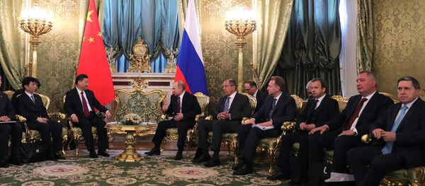 普京正与习近平在莫斯科举行会见 - 俄罗斯卫星通讯社