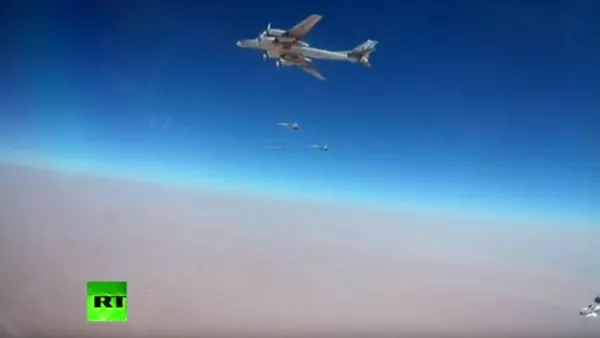 圖-95MC轟炸機攜帶最新的X-101巡航導彈打擊在敘“伊斯蘭國”陣地 - 俄羅斯衛星通訊社
