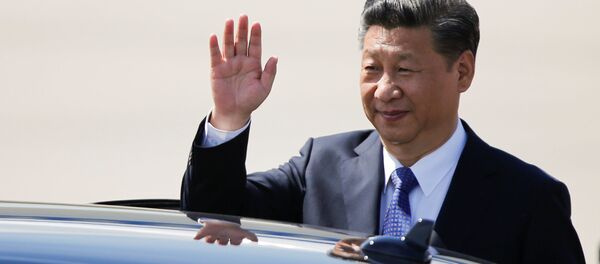 Президент Китая Си Цзиньпин прибывает на саммит G 20 в Гамбурге, Германия - 俄罗斯卫星通讯社