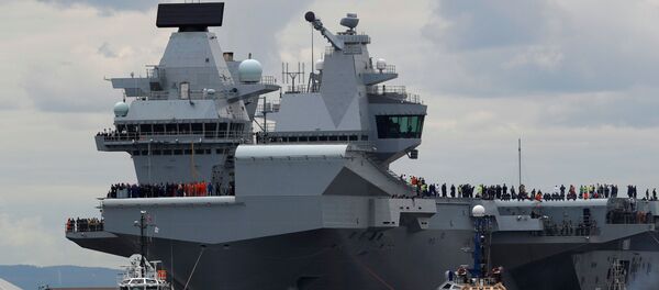 Крупнейший корабль ВМС Великобритании авианосец Королева Елизавета Крупнейший корабль ВМС Великобритании авианосец Королева Елизавета - 俄罗斯卫星通讯社