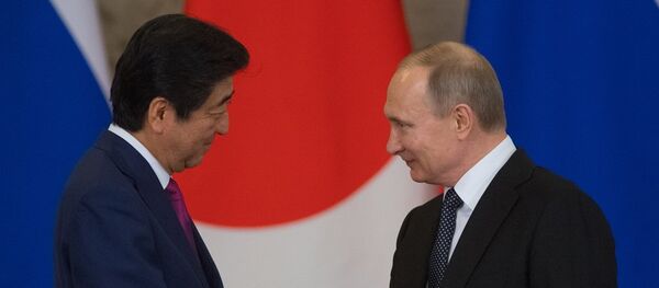 普京与安倍晋三 普京与安倍晋三 - 俄罗斯卫星通讯社