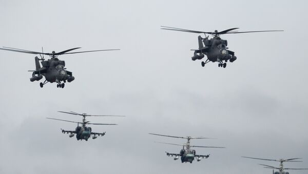 16架俄军用直升机转场至乌拉尔参加上合组织“和平使命-2018”联合军演 - 俄罗斯卫星通讯社