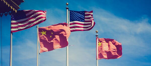 Флаги США и Китая - 俄罗斯卫星通讯社
