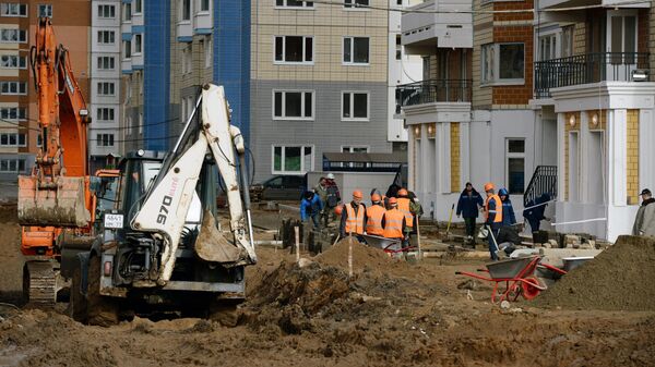Строительство новых жилых домов в Москве - 俄羅斯衛星通訊社