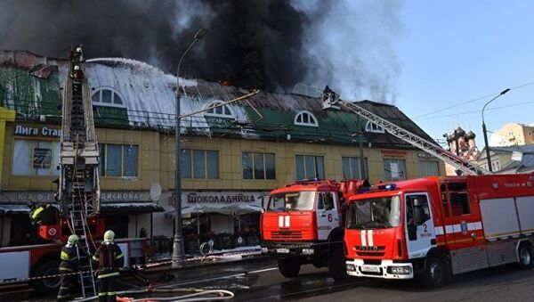 莫斯科塔甘卡廣場火災面積擴大至1500平米 - 俄羅斯衛星通訊社