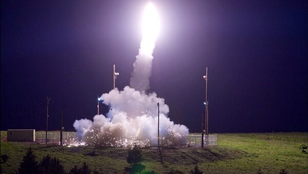 A Terminal High Altitude Area Defense (THAAD) interceptor is launched - 俄羅斯衛星通訊社