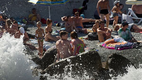 度假者在沙滩上 - 俄罗斯卫星通讯社