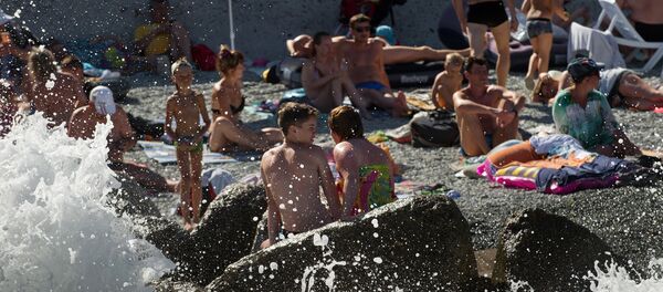 度假者在沙灘上 度假者在沙灘上 - 俄羅斯衛星通訊社