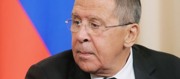 Министр иностранных дел РФ Сергей Лавров во время пресс-конференции по итогам встречи с министром иностранных дел Египта Самехом Шукри - 俄羅斯衛星通訊社