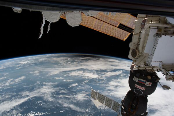 国际空间站拍摄的日食时美国上方的月球影子 - 俄罗斯卫星通讯社