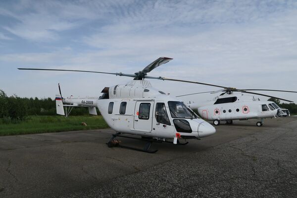 安萨特(Ansat)型直升机正面图 安萨特(Ansat)型直升机正面图 - 俄罗斯卫星通讯社