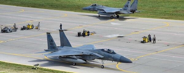 立陶宛國防部:7架美軍F-15鷹式戰機飛抵立陶宛 立陶宛國防部:7架美軍F-15鷹式戰機飛抵立陶宛 - 俄羅斯衛星通訊社