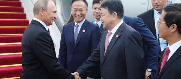 3 сентября 2017. Владимир Путин прибыл в китайский Сямэнь для участия в саммите БРИКС. - 俄罗斯卫星通讯社