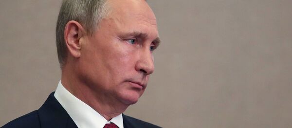 Президент РФ Владимир Путин во время пресс-конференции по итогам саммита лидеров БРИКС - 俄罗斯卫星通讯社