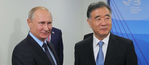 俄羅斯總統普京與中國國務院副總理汪洋 - 俄羅斯衛星通訊社