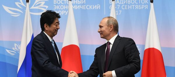 俄总统普京与日本首相安倍 - 俄罗斯卫星通讯社