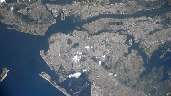 NASA astronaut Randy Bresnik photographed the New York City area from the International Space Station - 俄羅斯衛星通訊社