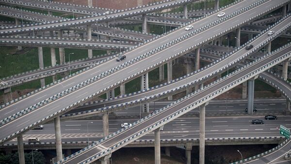 motorists driving on an interchange in Chongqing - 俄羅斯衛星通訊社