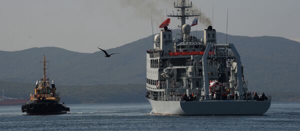 联演结束后在黄海举行俄中舰艇告别仪式 - 俄罗斯卫星通讯社