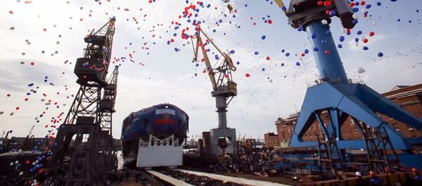 俄西伯利亞號核動力破冰船船體 - 俄羅斯衛星通訊社