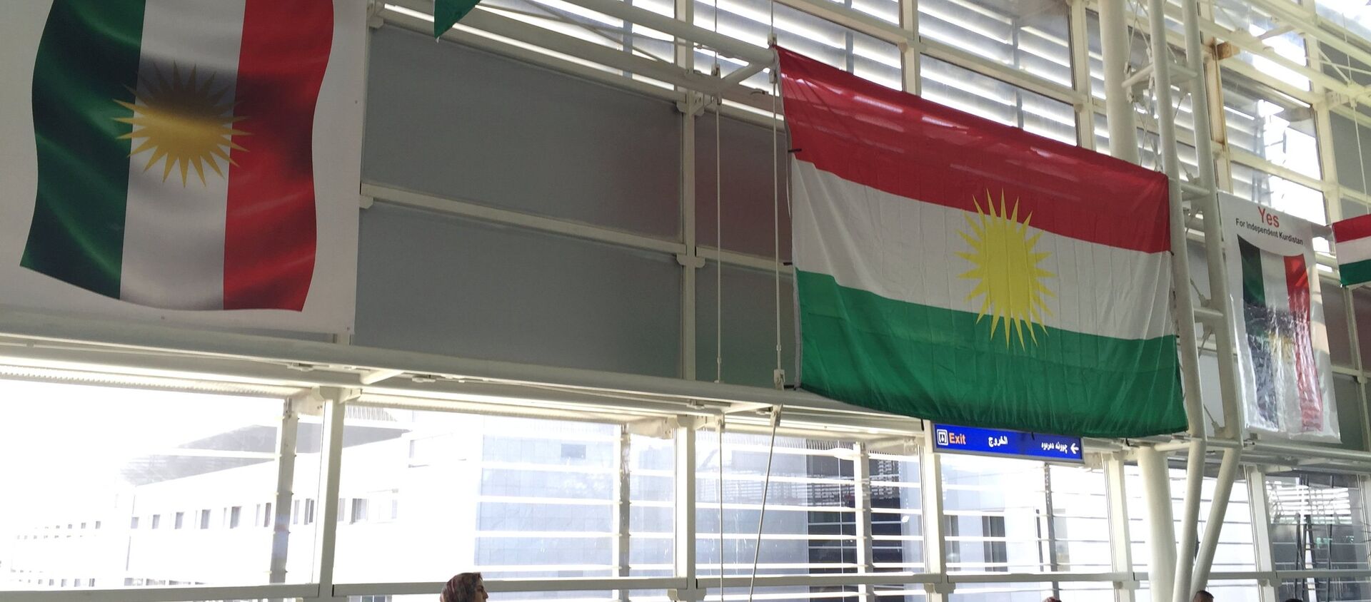 Флаги Курдистана в аэропорту Эрбиля - 俄羅斯衛星通訊社, 1920, 19.04.2021